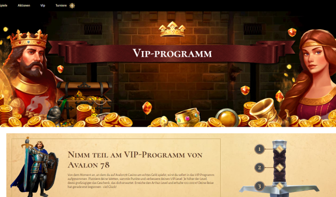Avalon78 Casino Vip Programm